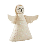 Handmade Cat Angel Felt Christmas Tree Topper Cream Arcadia Home