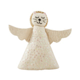 Handmade Cat Angel Felt Christmas Tree Topper Cream Arcadia Home