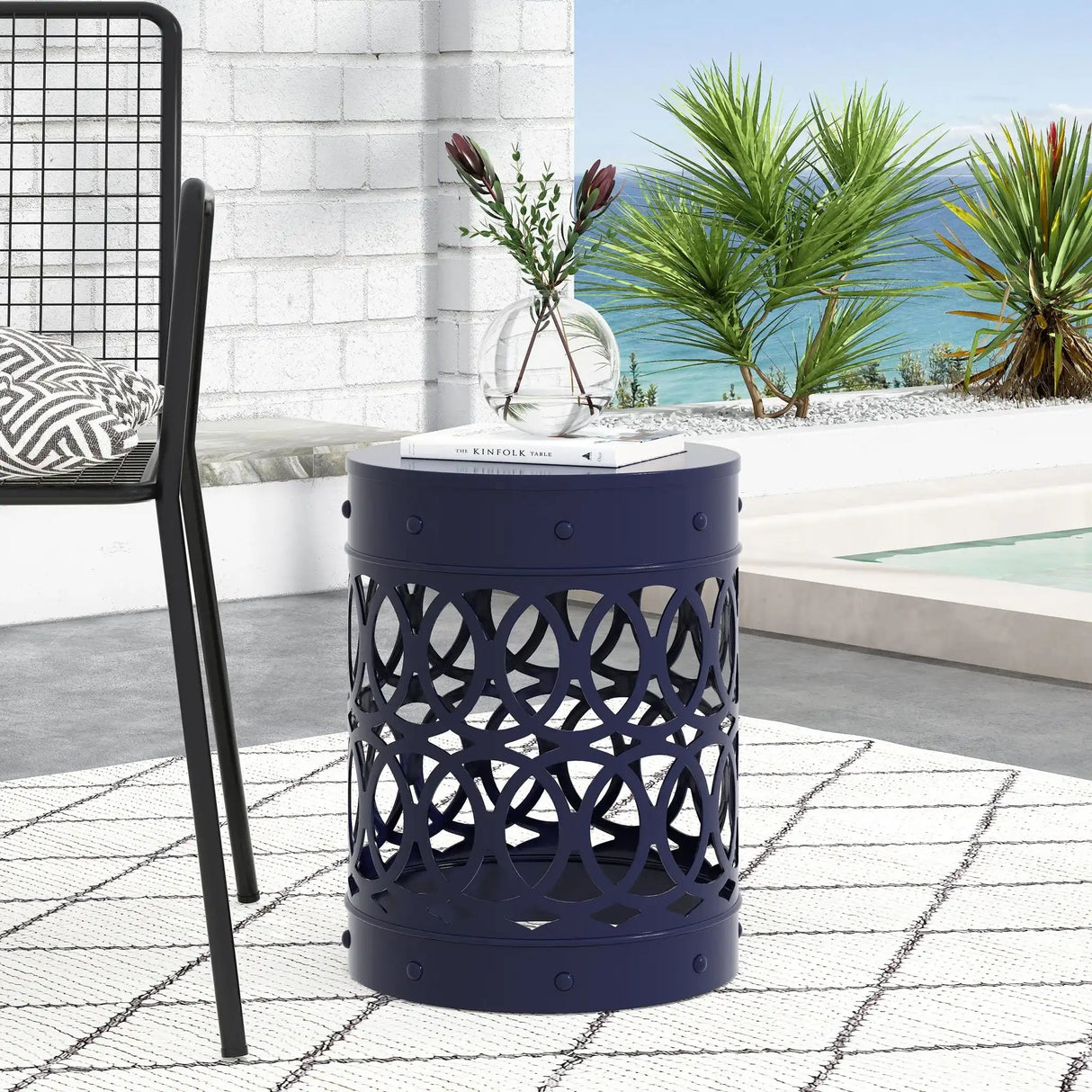 Riviera Outdoor Metal Large End Table