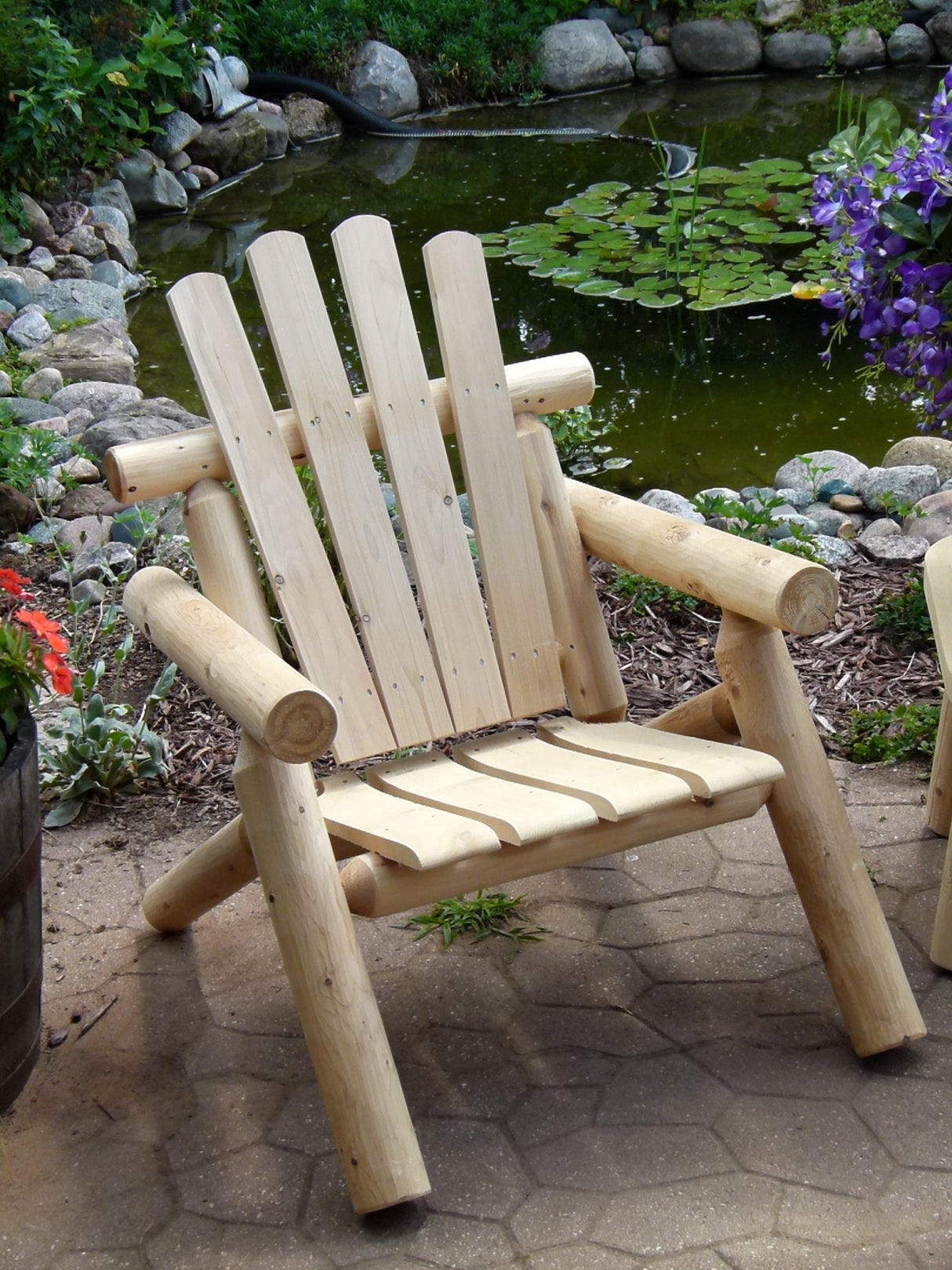 Log Wooden Deck Chair