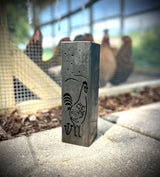 Chicken Coop Trio Luminary Pillars w/ Solar Cap