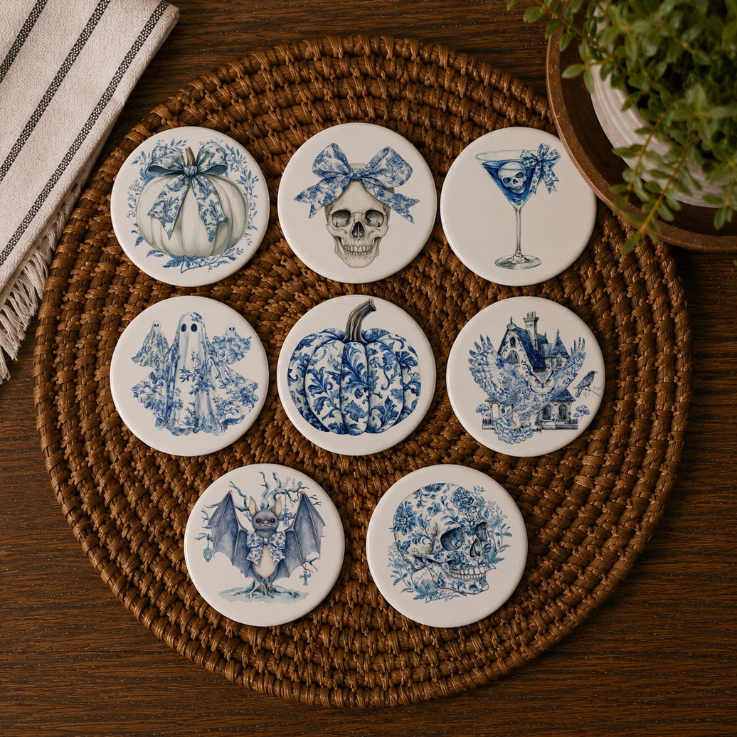 Chinoiserie Halloween Coasters