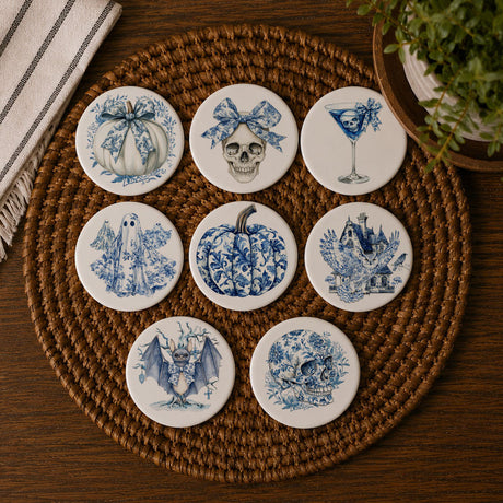 Chinoiserie Halloween Coasters