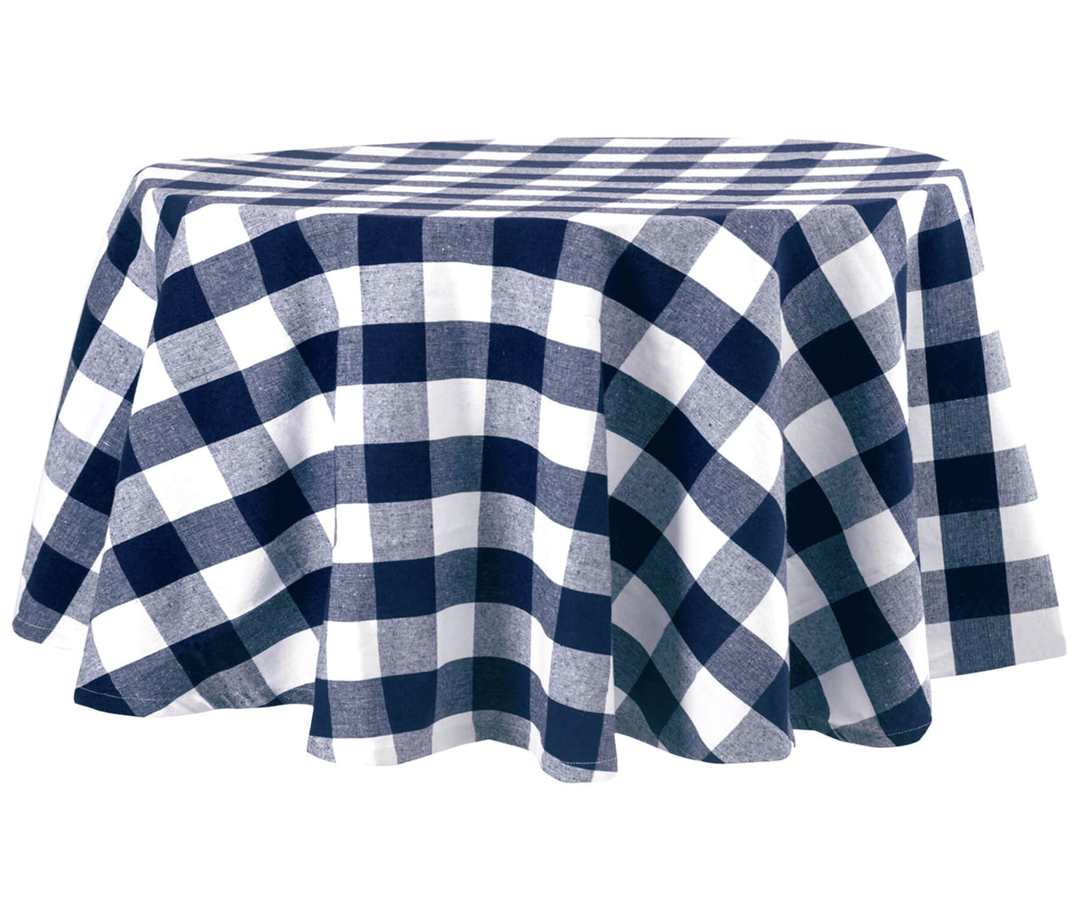 Checkered Round Tablecloth - 70 Inch