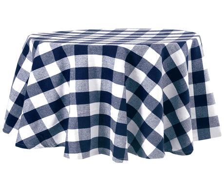 Checkered Round Tablecloth - 70 Inch