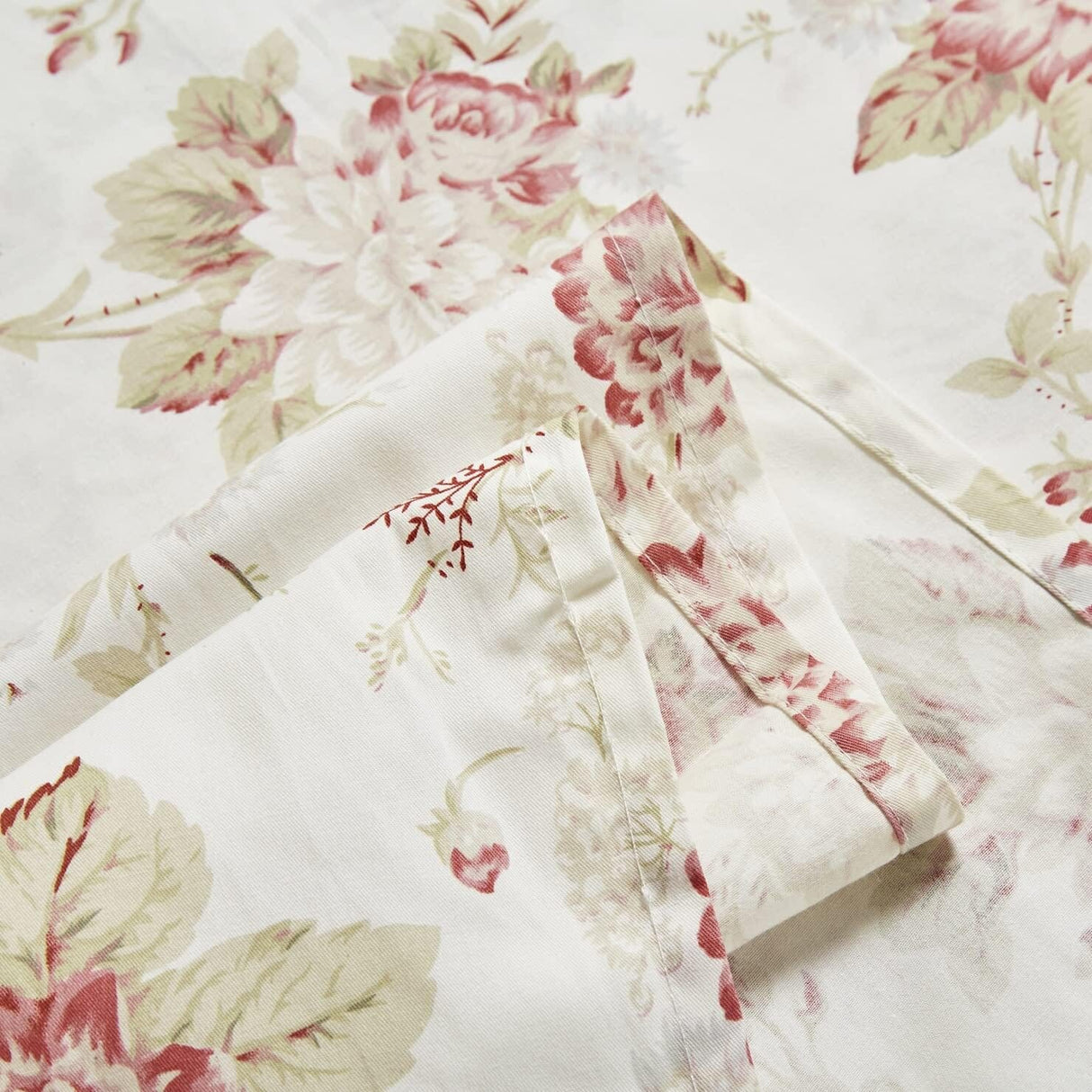 Hint of Mint Dainty Cottage Flat Sheet w/ Pillow Case