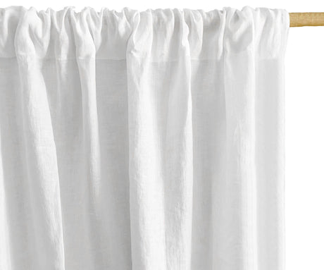 100 % Linen Curtains - White Curtains