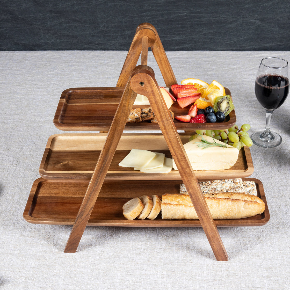 Serving Ladder 3 Tiered Serving Station – Plow & Hearth