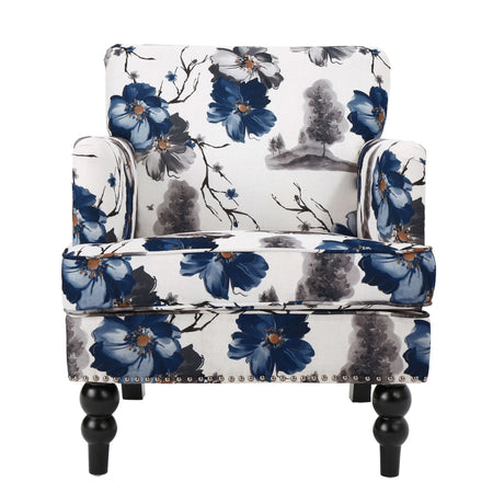 Floral Sketch Club Chair