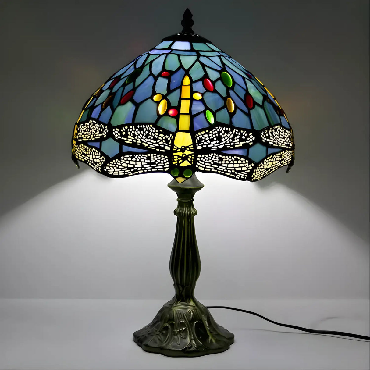 Dragonfly Tiffany Lamp Glass Tabletop Design