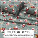 Turkish Cotton Christmas Flannel Sheet - Whittaker Collection