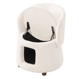 Pet Friendly Chair with Convertible Stool