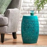 Bloom Outdoor Lace-Cut Side Table