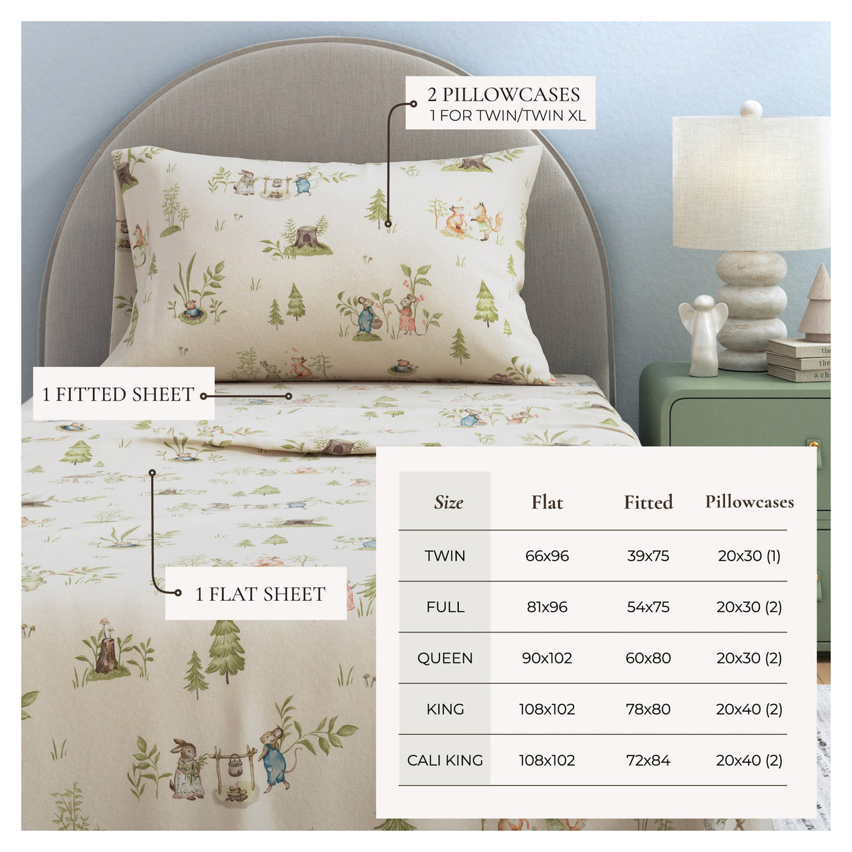 Turkish Cotton Flannel Sheet Set - Kids' Christmas Collection