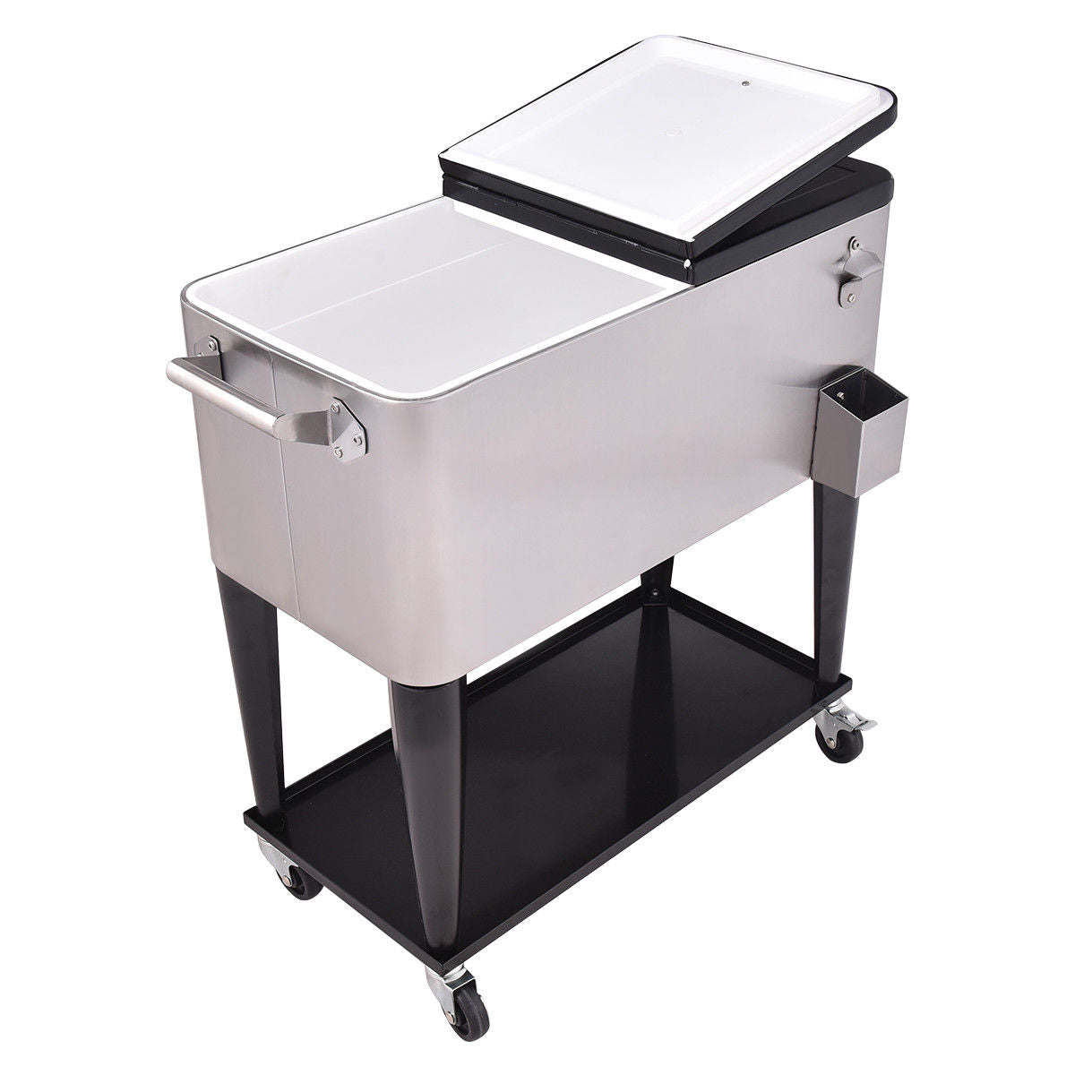 Patio Rolling Stainless Steel Beverage Cooler