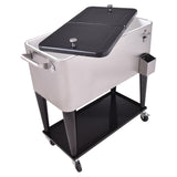 Patio Rolling Stainless Steel Beverage Cooler