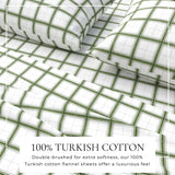 Turkish Cotton Flannel Sheet Set - Plaid & Stripe Collection