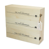 Newlyweds Anniversary Wooden Wine Box