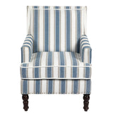 Ocean Stripe Upholstered Accent Chair