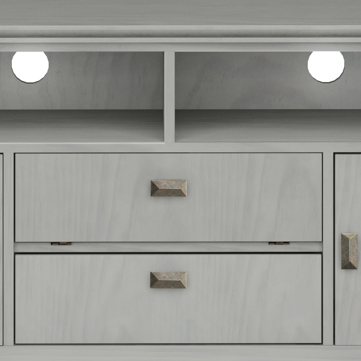 Artisan TV Media Stand, Fog Grey, 72"