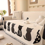 Chenille Cat Cartoon Sofa Cover Blanket