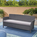 St Lucia Three-Seater Outdoor Rattan Sofa