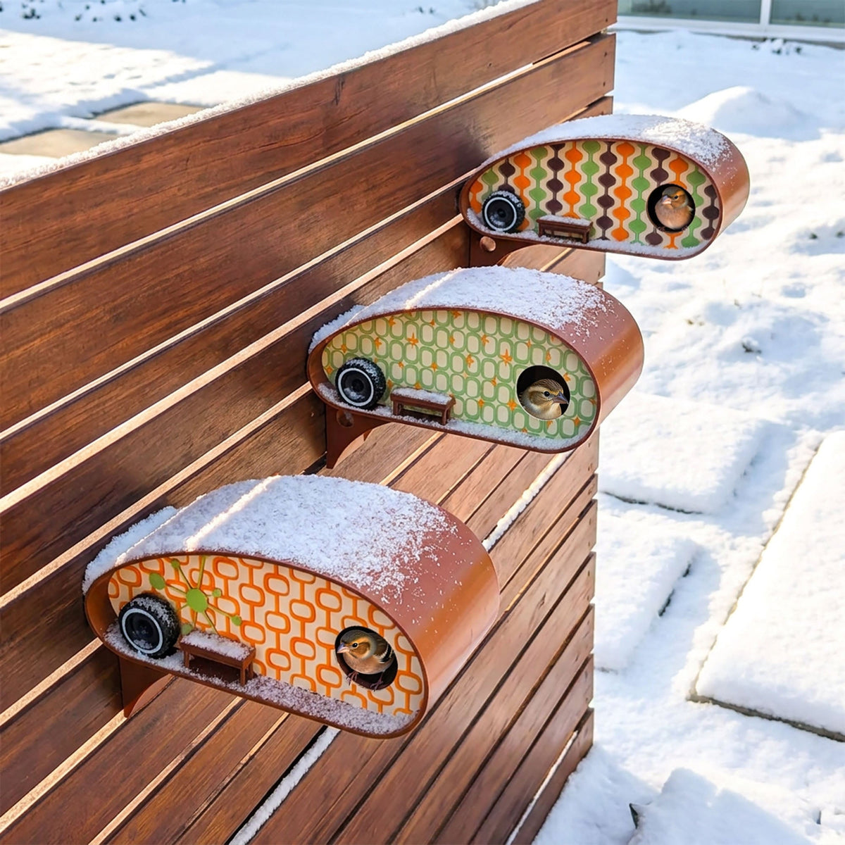 ADG42 Mid-Century Birdhouses | Retro RV Park Collection