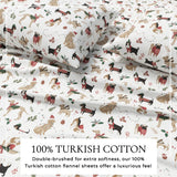 Turkish Cotton Christmas Flannel Sheet - Whittaker Collection