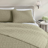 Cotton Honeycomb Waffle Garment Washed Quilt Set