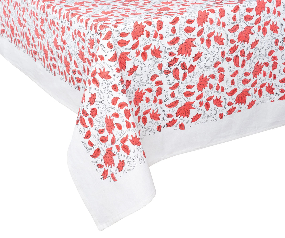Floral Tablecloth - Red Cloth Tablecloth