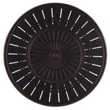 Black Aluminum Fire Table Set with Two Loveseats and Two Club Chairs