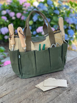 Waxed Canvas Garden Tool Bag