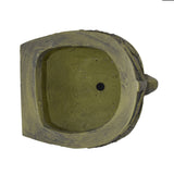 Garden Urn Planter with Carved Detail - Antique Green