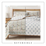 Floral Boho Printed Cotton Quilt Set - Indira Collection