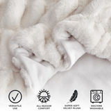 Ruched Faux Fur Throw Blanket - Alondra Collection