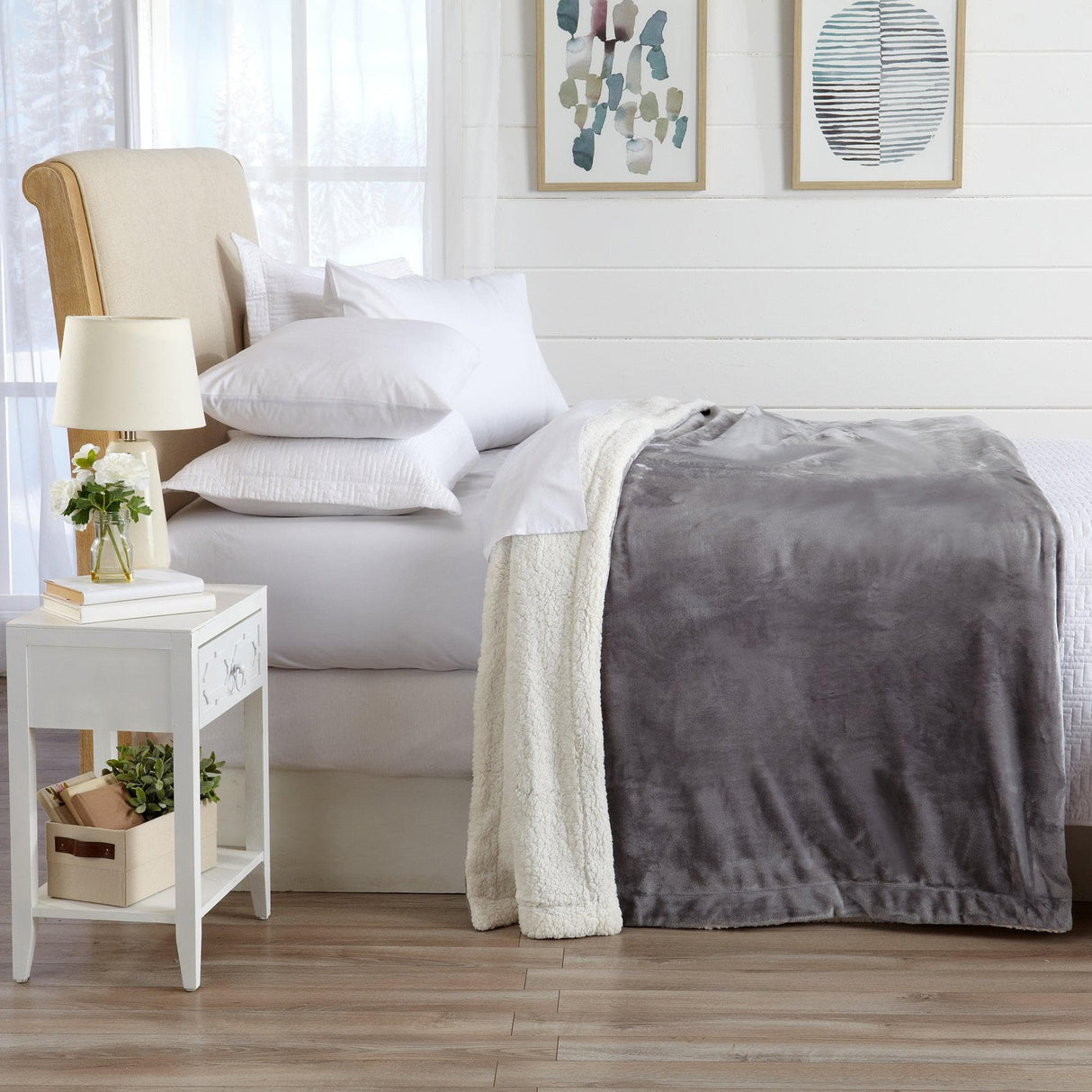 Velvet Plush Sherpa Luxury Bed Blanket - Kinsley Collection