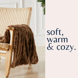 Ruched Faux Fur Throw Blanket - Alondra Collection