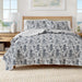 Bernice Coastal Printed Cotton Quilt Set