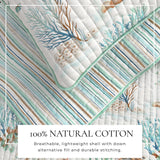 Santa Barbara Coastal Printed Cotton Quilt Set