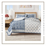Indira Floral Boho Printed Cotton Quilt Set