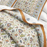 Indira Floral Boho Printed Cotton Quilt Set