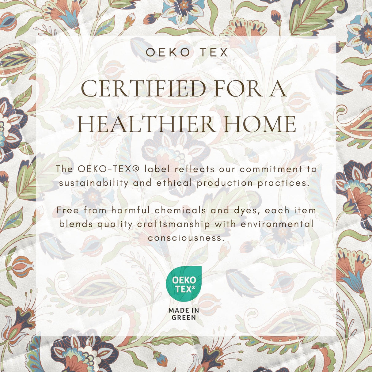 Indira Floral Boho Printed Cotton Quilt Set