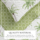 West Palm Trees Coastal Quilt Set