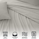 4-Piece Cotton Solid Flannel Sheet - Nordic Collection