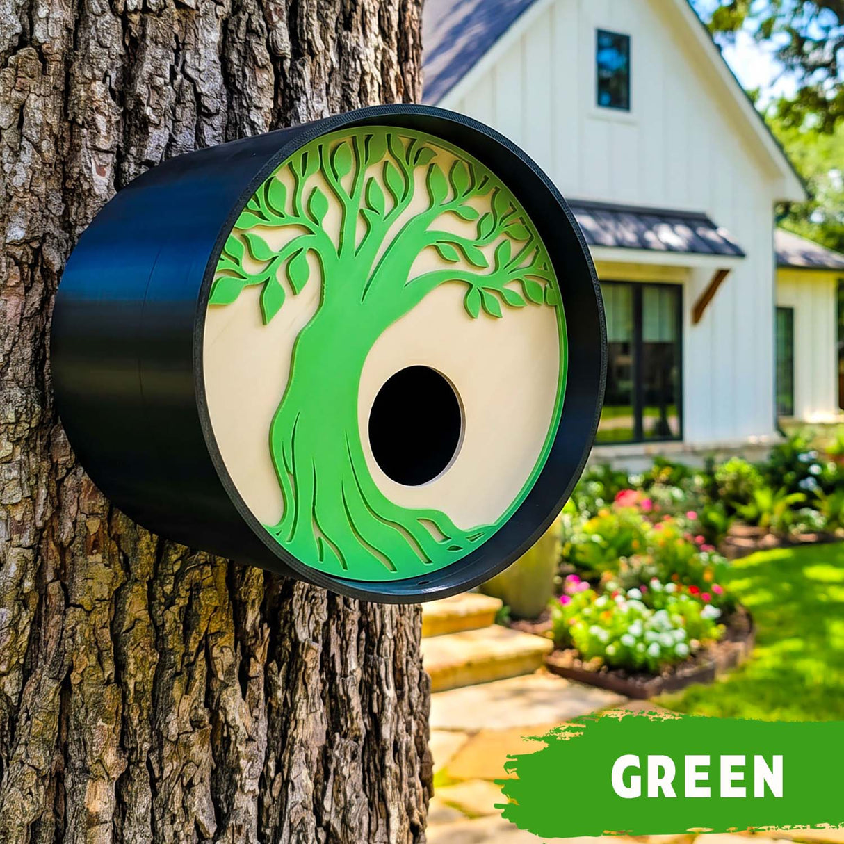 Tranquil Tree Modern Round Birdhouses