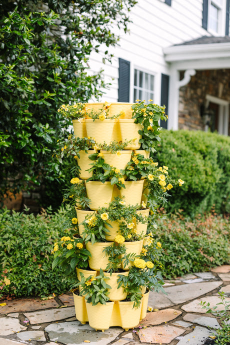 7 Tier GreenStalk Garden Leaf Vertical Planter - Basket Weave Texture