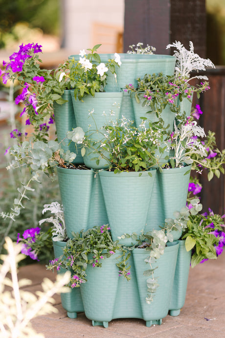 3 Tier GreenStalk Garden Original Vertical Planter - Basket Weave Texture