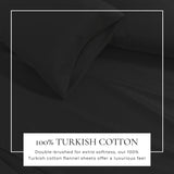 4-Piece Cotton Solid Flannel Sheet - Nordic Collection
