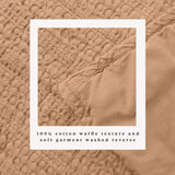 Cotton Honeycomb Waffle Garment Washed Quilt Set