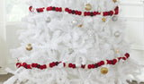 Hand Felted Wool Christmas Garland and Bunting - Red, Maroon, and Cream Balls - 6' Arcadia Home